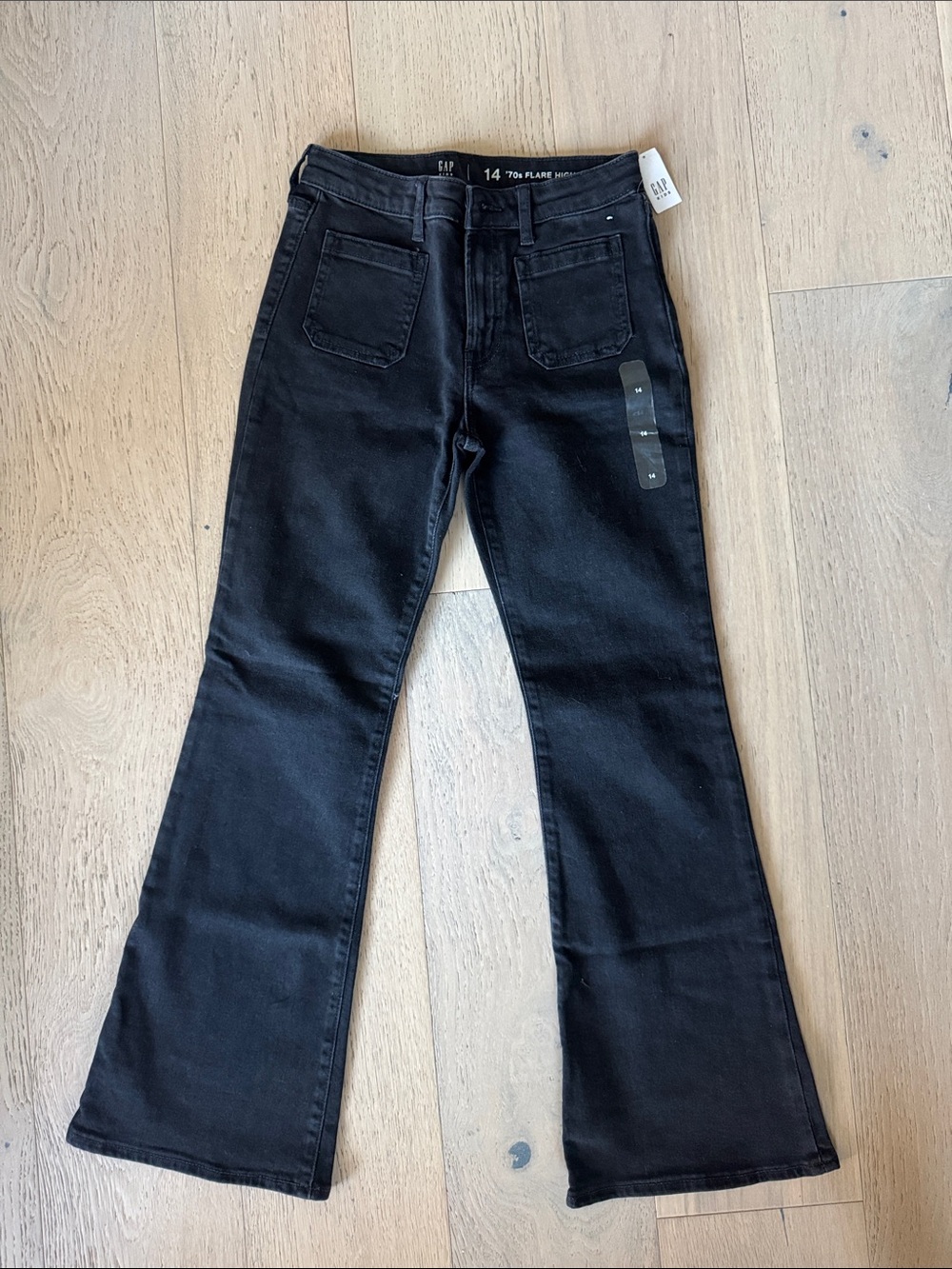 GAP Women's Black Flared Wide-Leg Jeans